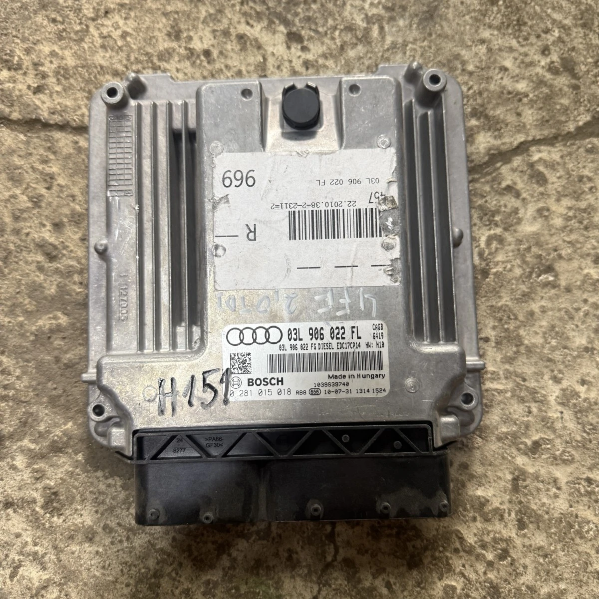 Компютър мотор двигател ECU AUDI A4 A6 A5 Q5 20tdi Cag 03L906022FL ном 151