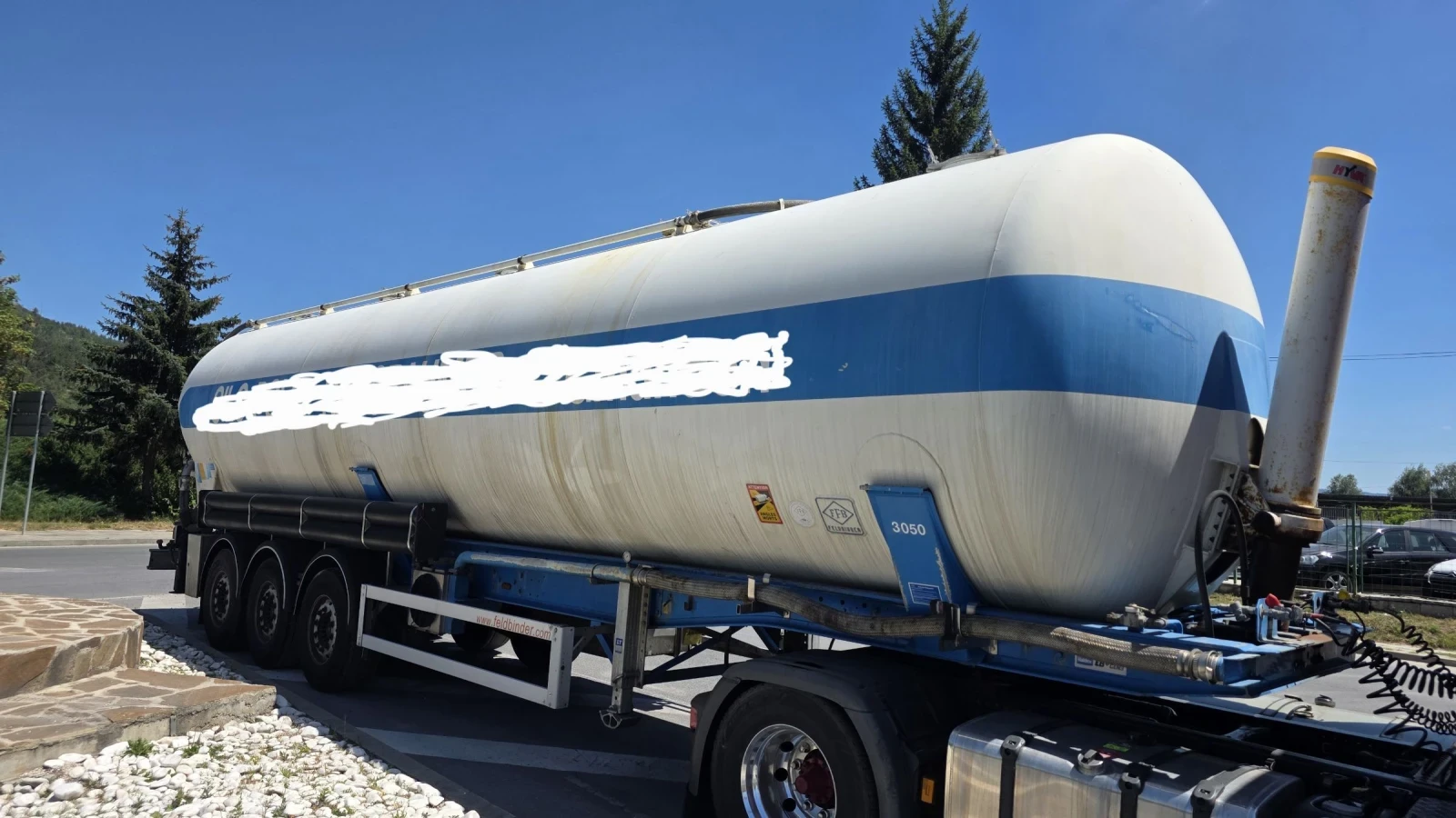 Полуремарке Feldbinder 60 Куб см   Циментовоз, снимка 2 - Ремаркета - 55525807