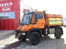 Mercedes-Benz UNIMOG U500 САМОСВАЛ+ ЧЕТКА+ ПЕСАКАР+ ГРЕБЛО ЗА СНЯГ