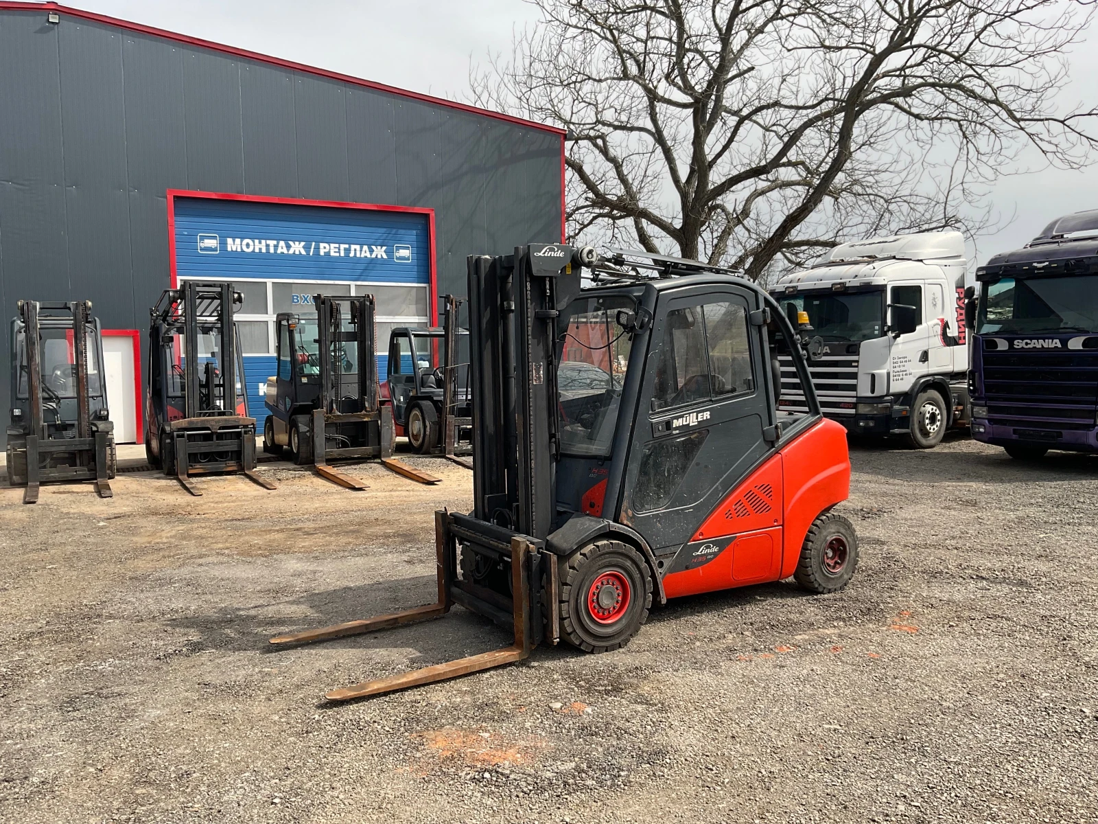 Мотокар Linde H35D Кабина парно изравнител Нов внос 