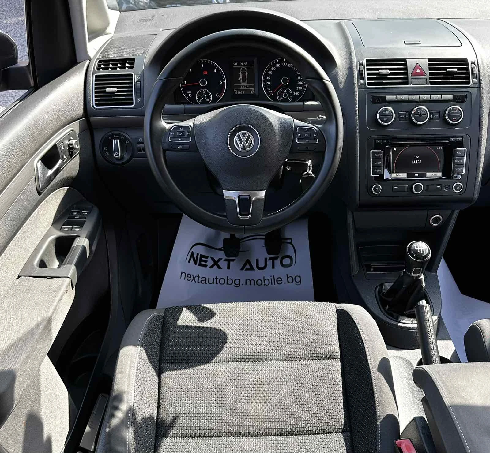 VW Touran 1.6TDI 105HP NAVI EURO5B, снимка 10 - Автомобили и джипове - 55902201