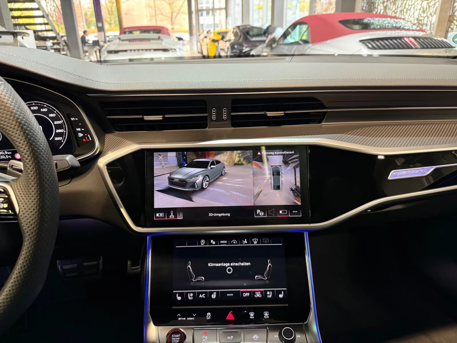 Audi Rs7 KERAMIK/600HP/MATRIX/360/HUD/PANO/SOFT/B&O/395z, снимка 15 - Автомобили и джипове - 54422572