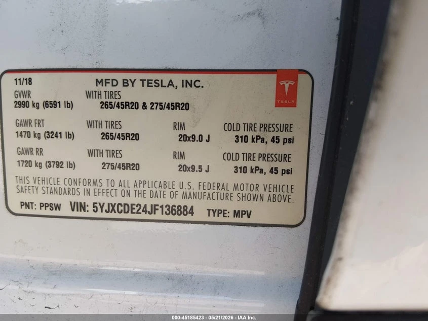 Tesla Model X 100D/75D/P100D, снимка 9 - Автомобили и джипове - 54906952