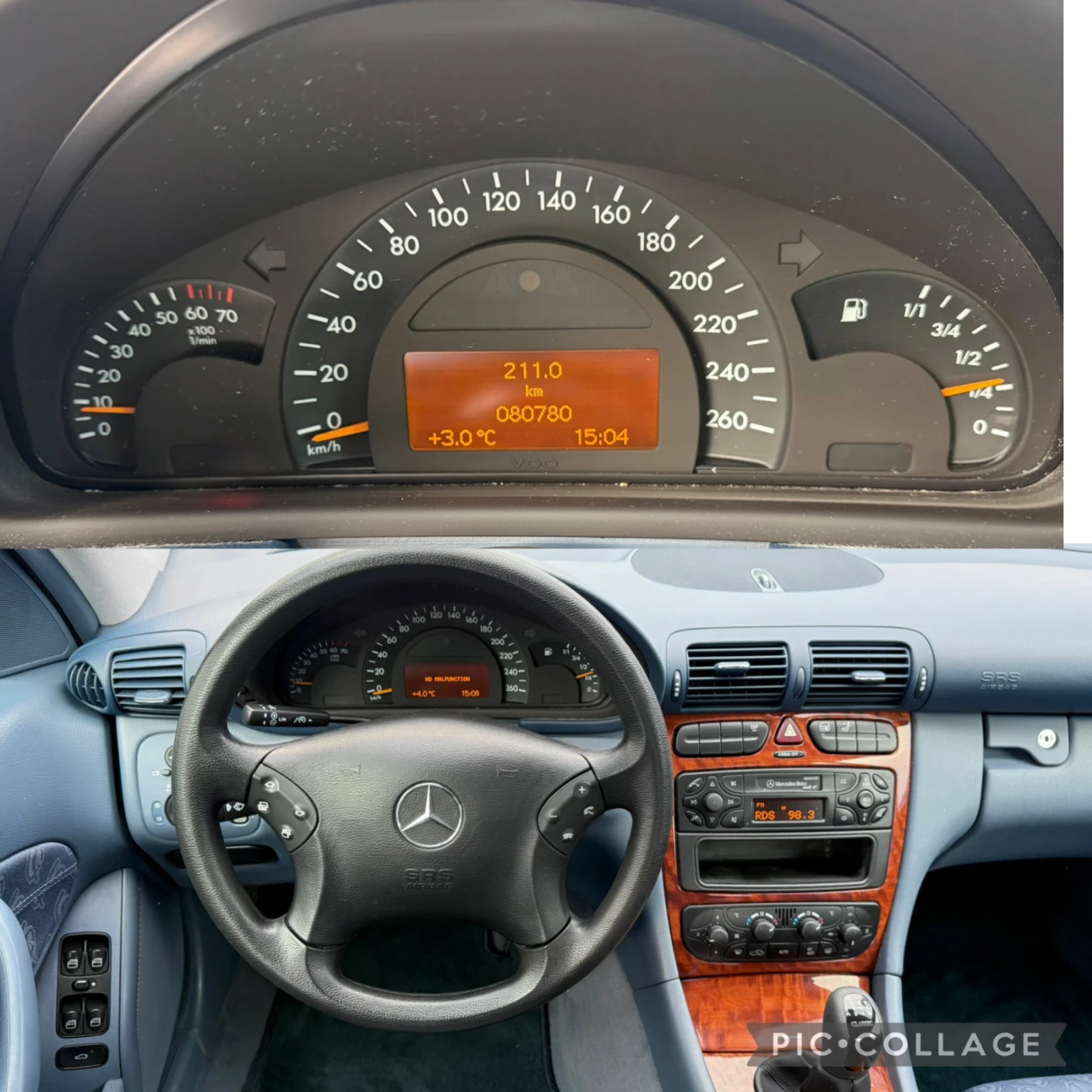 Mercedes-Benz C 200 Kompressor/6ck/!!! 80780km !!!/��� ���������! | Mobile.bg � ����������� 9