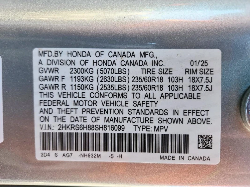 Honda Cr-v 2.0L 4 All wheel drive, снимка 7 - Автомобили и джипове - 53001181