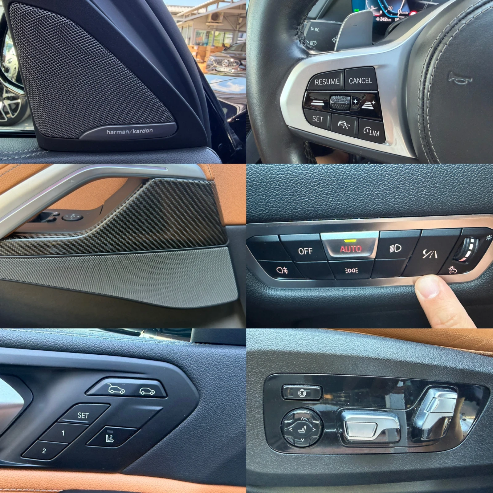 BMW X6 4.0d#LASER#MAGICSKY#ОБДУХ#CARBON#AIRMAT, снимка 17 - Автомобили и джипове - 55494724