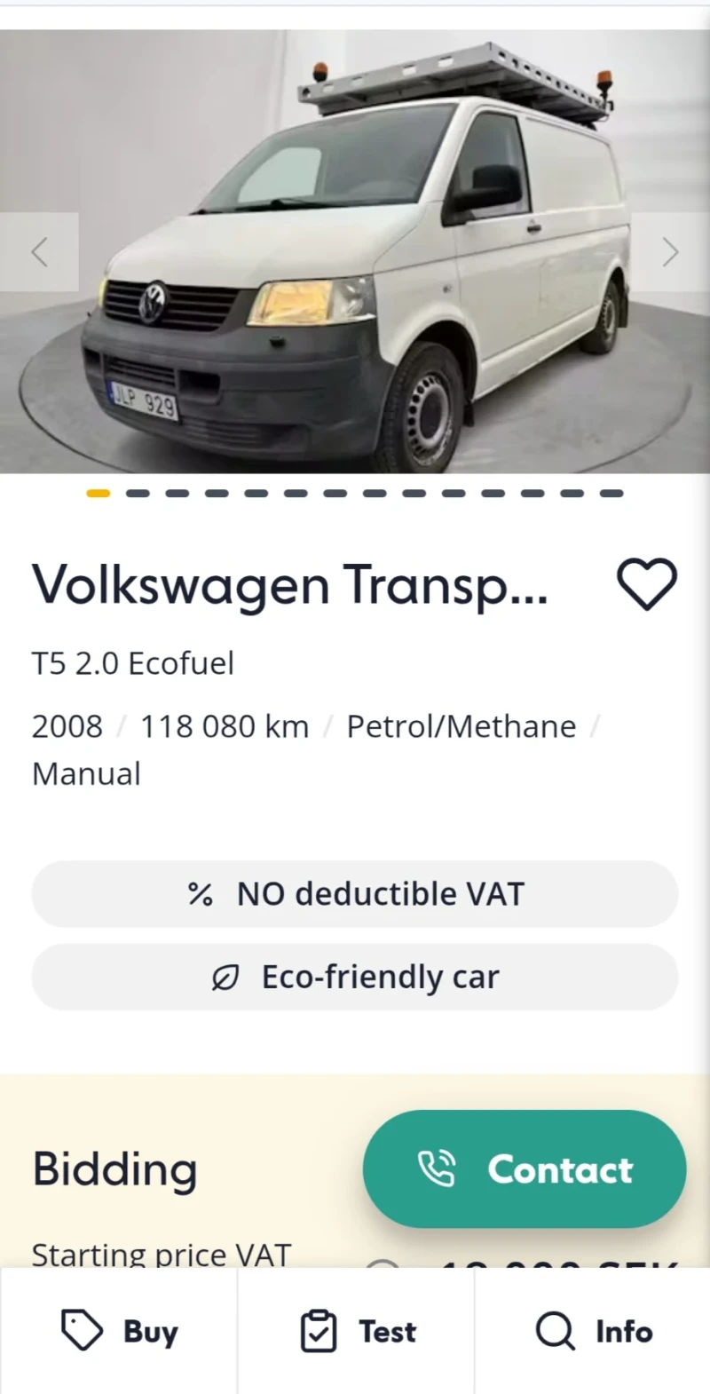 VW T5 2.00 Бензин+ Метан, 118 080 км, снимка 16 - Бусове и автобуси - 49455861