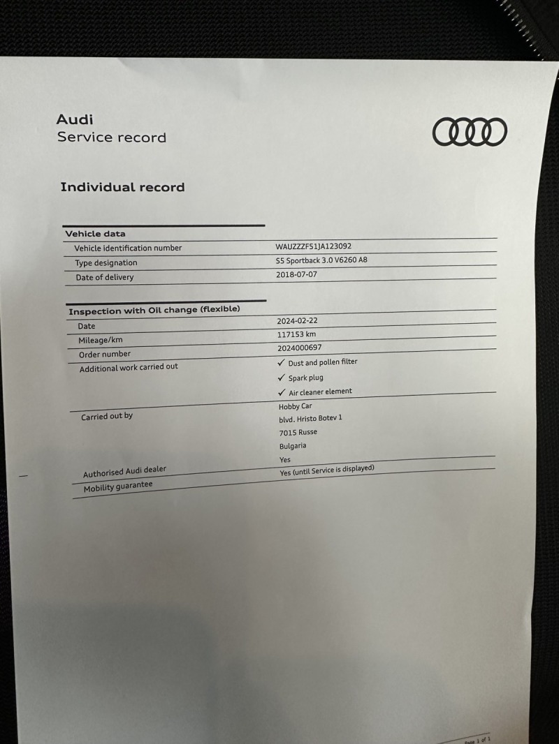Audi S5 Sportback3.0TFSI/Carbon/B&O/Ambient/Обслужена, снимка 17 - Автомобили и джипове - 44686739