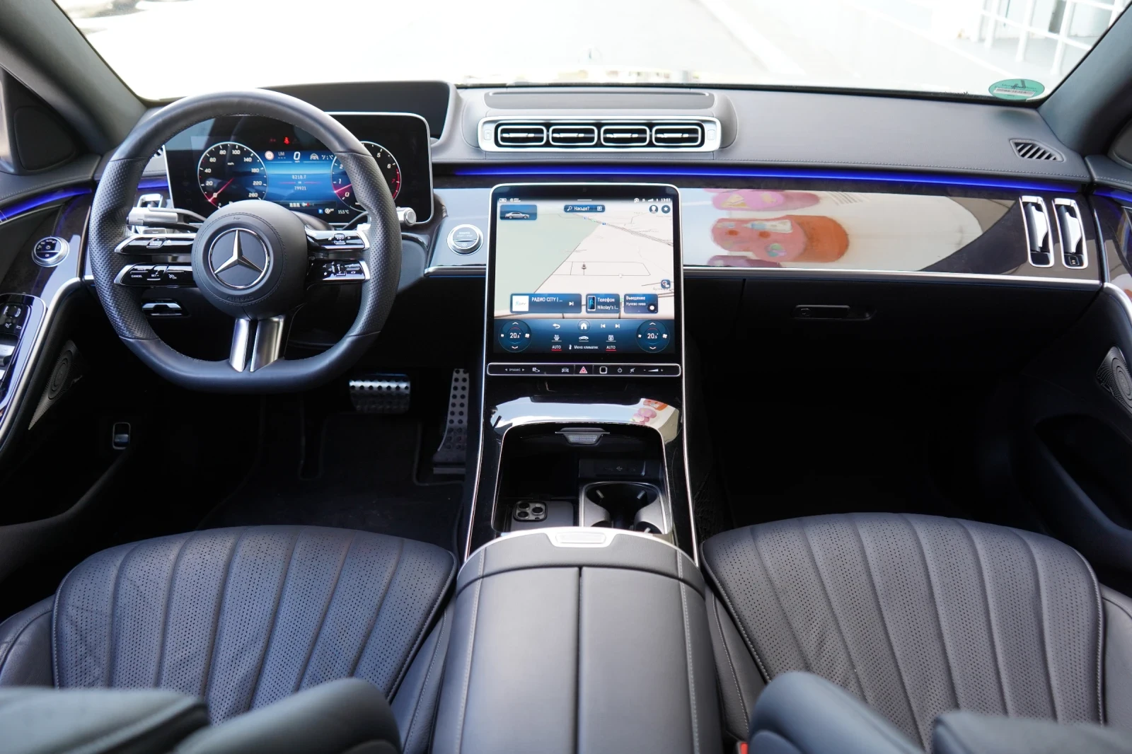Mercedes-Benz S 500 4M* LONG* AMG* PANO* BURMESTER* HEAD UP* MANUFAKTU, снимка 14 - Автомобили и джипове - 54761877