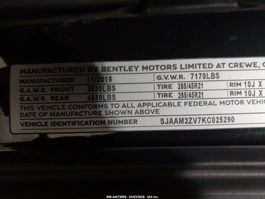 Bentley Bentayga 4.0l V8, снимка 9 - Автомобили и джипове - 53926729