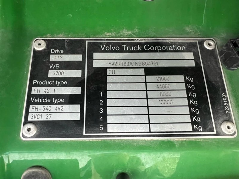 Volvo Fh 540 4х4 Retarder, снимка 10 - Камиони - 49476850