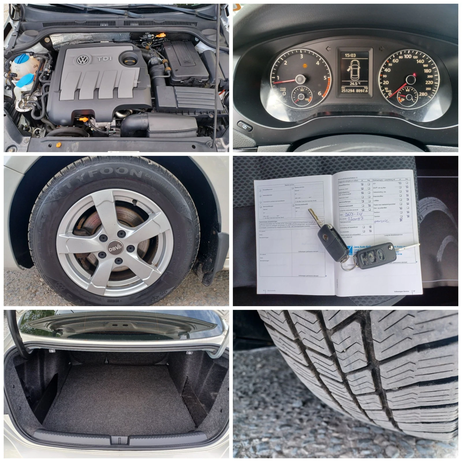 VW Jetta 1.6-105 TDI 1 СОБСТВЕНИК ! Реални км!Пълна сервизн | Mobile.bg — изображение 14