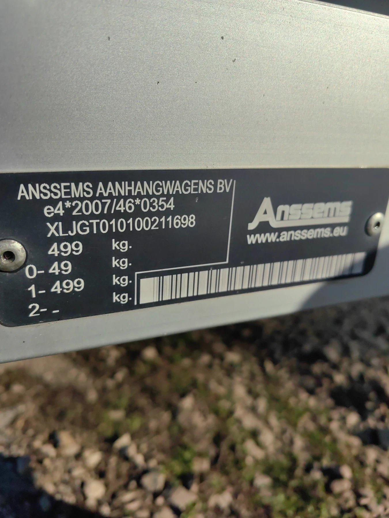 За автомобил Други Регистрирано алуминиево ремарке Anssems 500, снимка 16 - Ремаркета - 51004803