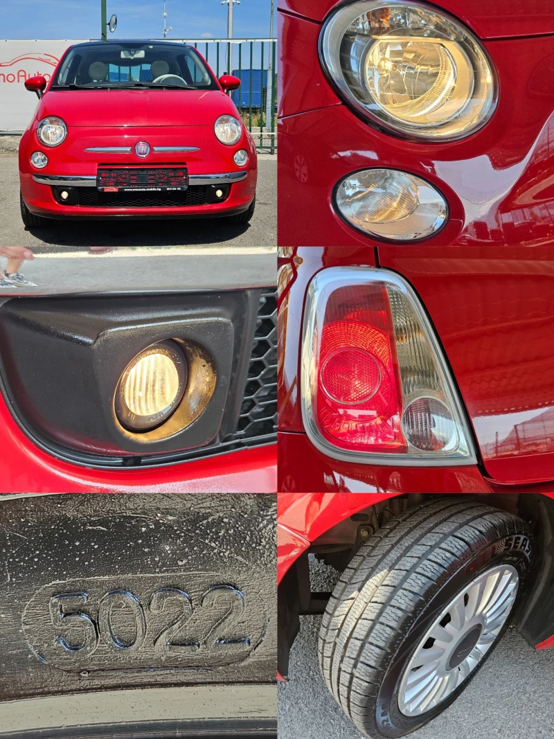 Fiat 500 1.2I/69k.c/163000km/КЛИМАТИК/ПАНОРАМА/EURO 5A/ТОП, снимка 17 - Автомобили и джипове - 49585788