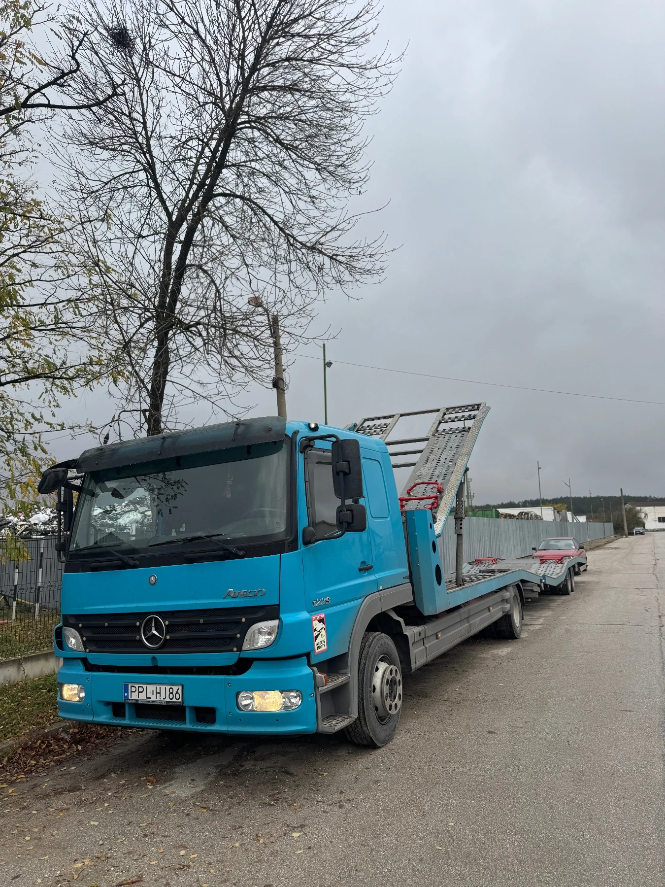 Mercedes-Benz Atego Автовоз с платформа 1229, снимка 1