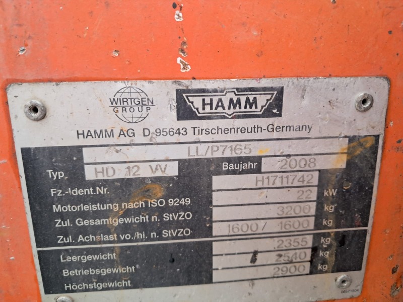 Валяк Hamm HD 12 VV, снимка 6 - Индустриална техника - 46367138