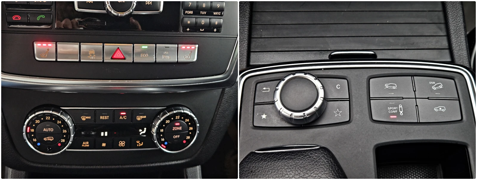Mercedes-Benz ML 350 AMG/CAMERA/HARMAN/KARDON/ПОДГРЕВ/KEYLESS/AMBI/LIZI, снимка 12 - Автомобили и джипове - 56085767