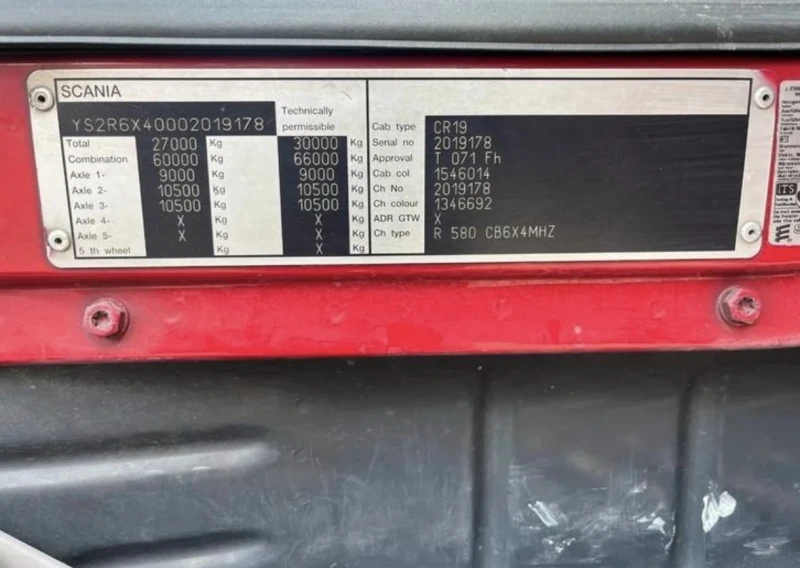 Scania R R 580 6x4, снимка 16 - Камиони - 53157108