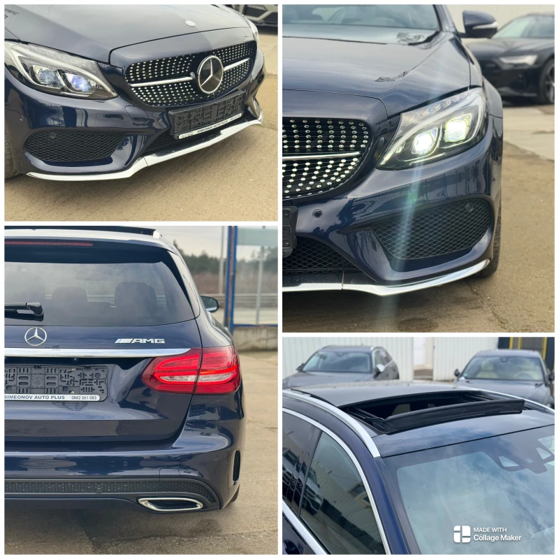 Mercedes-Benz C 250 4-MATIC AMG ПАНОРАМА КАМЕРА DISTRONIC LANE FUL-LED, снимка 9 - Автомобили и джипове - 53382012