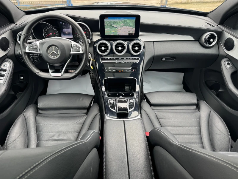 Mercedes-Benz C 250 4-MATIC AMG ПАНОРАМА КАМЕРА DISTRONIC LANE FUL-LED, снимка 12 - Автомобили и джипове - 53382012