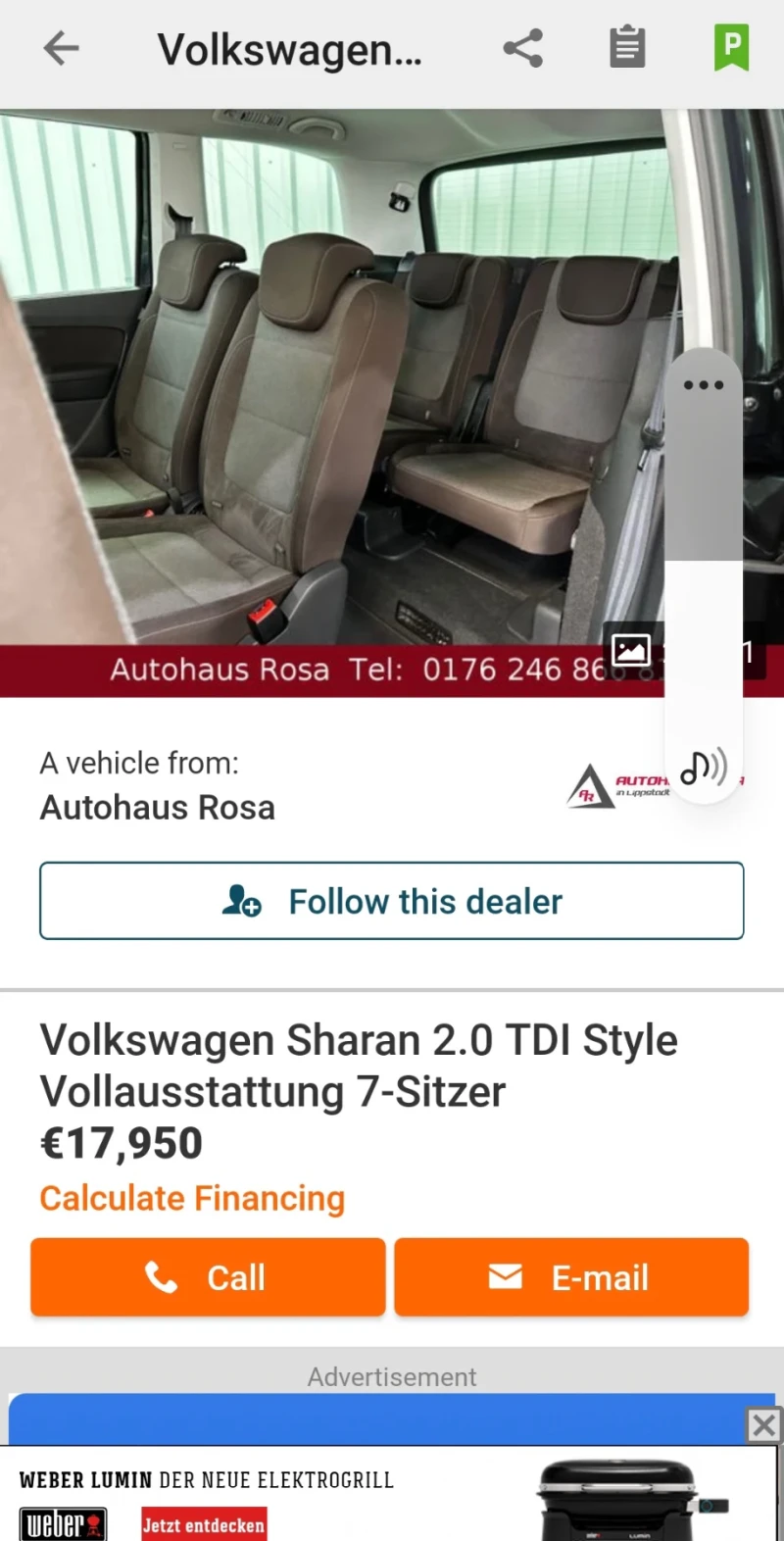 VW Sharan, снимка 6 - Автомобили и джипове - 49009932