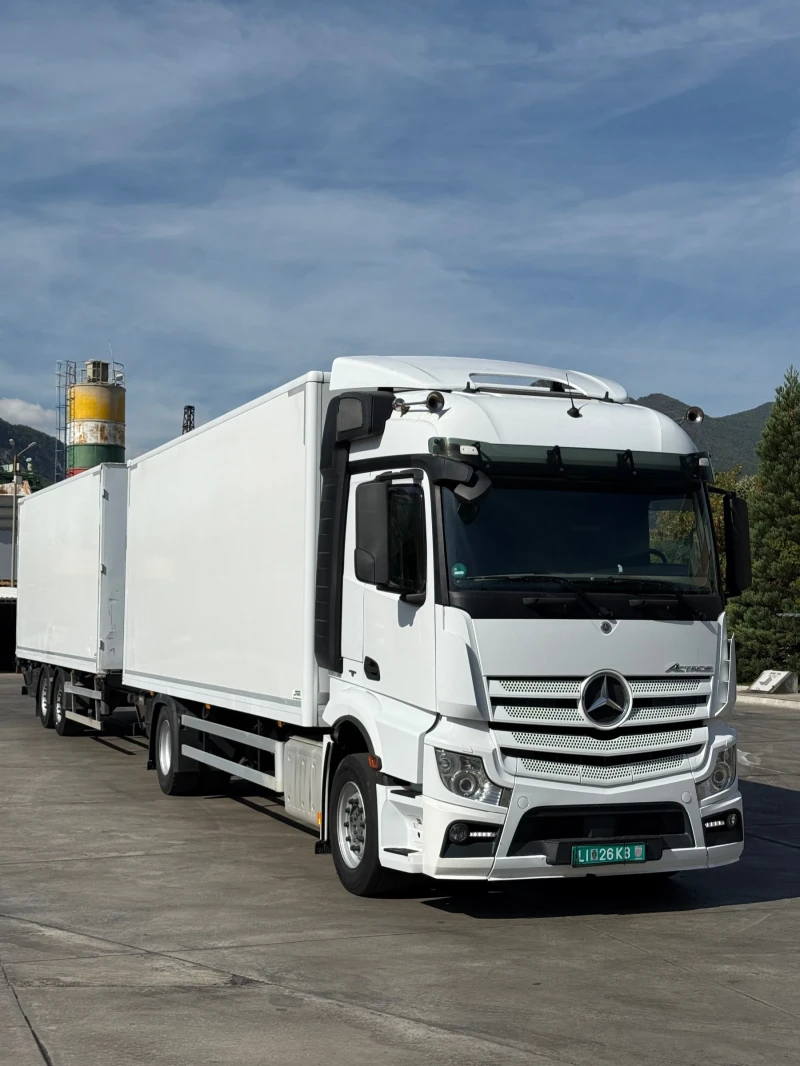 Mercedes-Benz Actros Комплект хенгер с ремарке и падащ борд 1845, снимка 2 - Камиони - 38083556