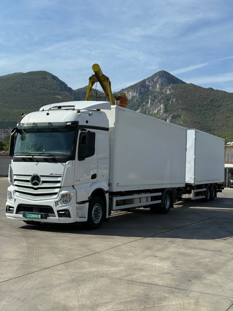 Mercedes-Benz Actros Комплект хенгер с ремарке и падащ борд 1845, снимка 8 - Камиони - 38083556