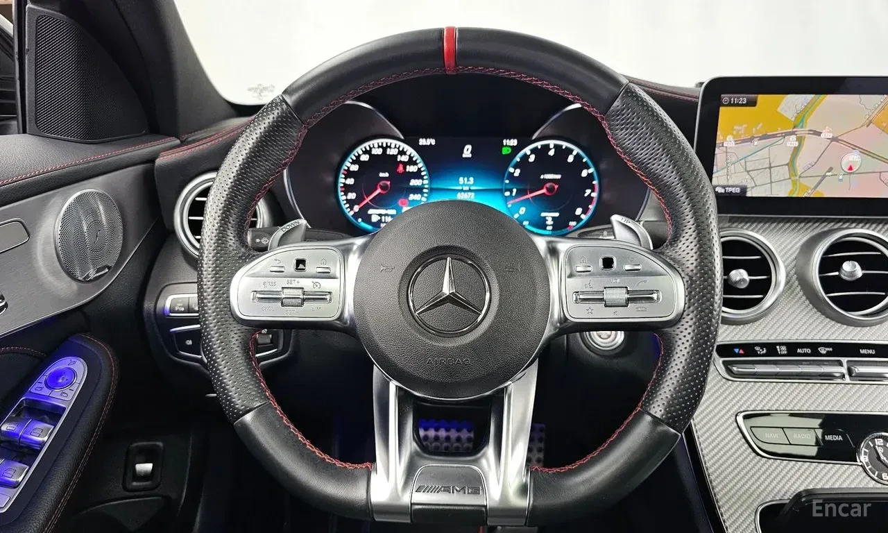 Mercedes-Benz C 43 AMG 4MATIC* BURMESTER* ПОДГРЕВ* КАМЕРА* КЕЙЛЕС* LANE* , снимка 9 - Автомобили и джипове - 55693564