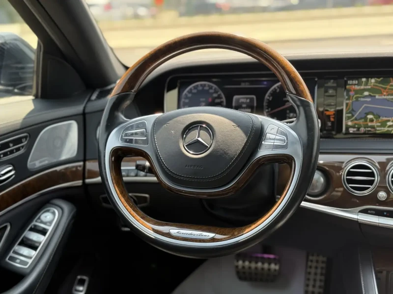 Mercedes-Benz S 550 3D BURMESTER, DISTRONIC, МАСАЖИ, ОБДУХ, ЩОРИ, AMBI, снимка 9 - Автомобили и джипове - 52635531