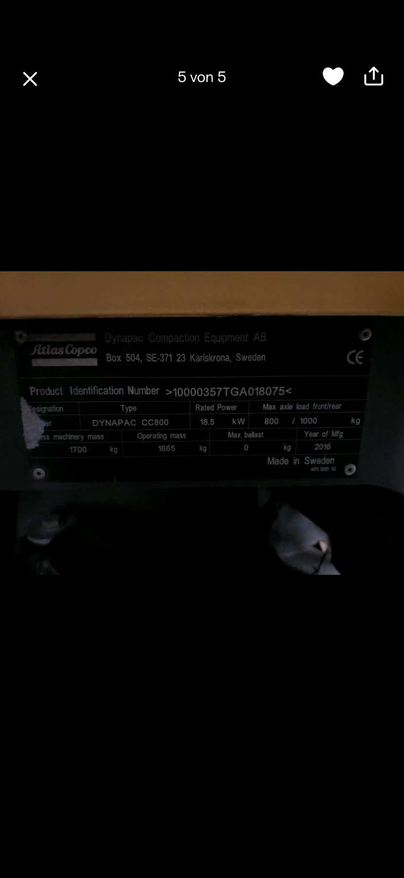 Валяк Dynapac cc800 - изображение 5