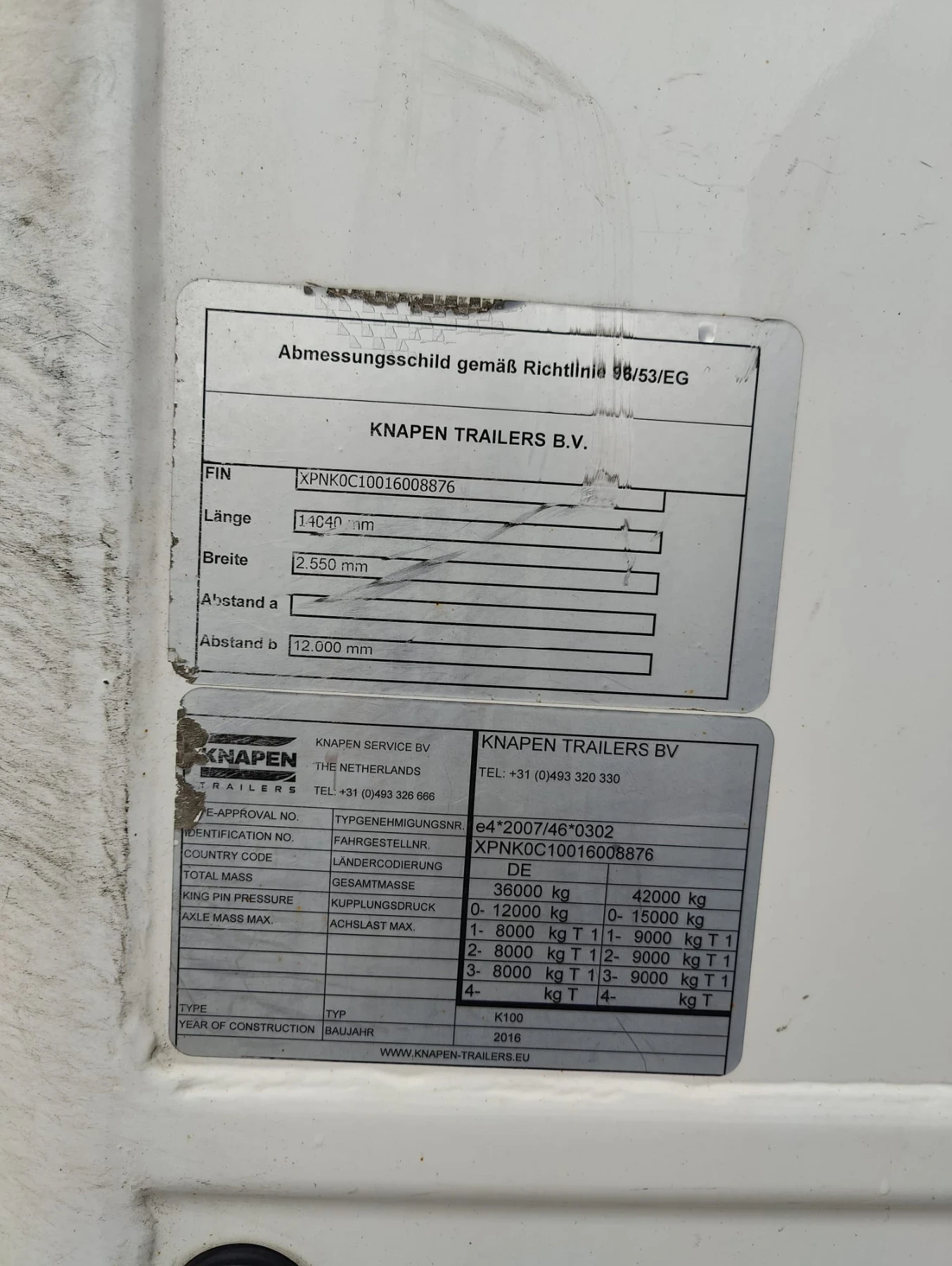 Полуремарке Knapen 92 куб. / тара 7730 кг, снимка 15 - Ремаркета - 54193979