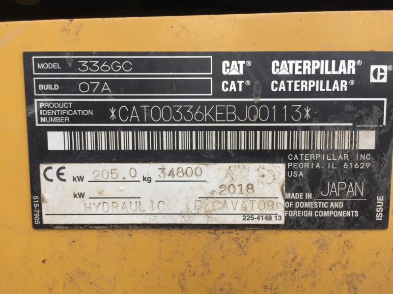 Багер Cat 336 GC, снимка 5 - Индустриална техника - 48764324