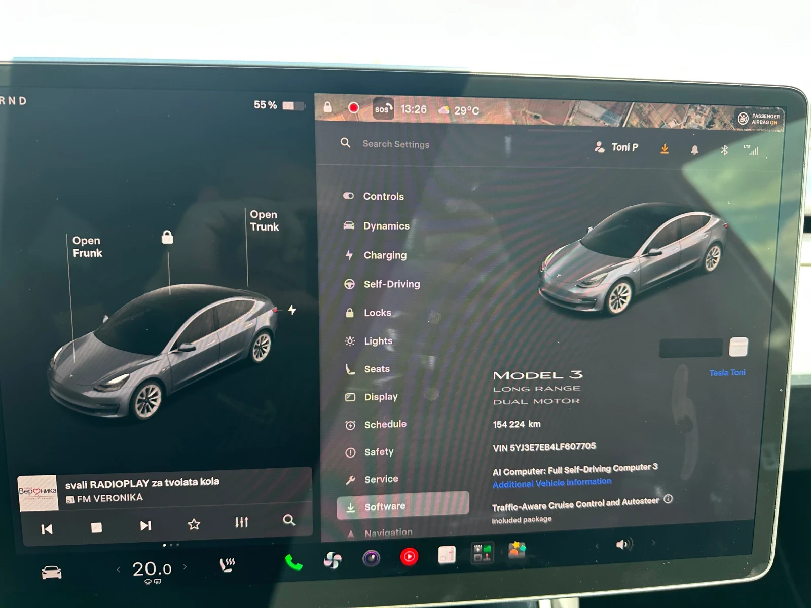 Tesla Model 3 LR, снимка 13 - Автомобили и джипове - 55153799