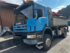 Scania 124 * 4X4* САМОСВАЛ* КРАН* ШВЕЙЦАРИЯ* , снимка 2