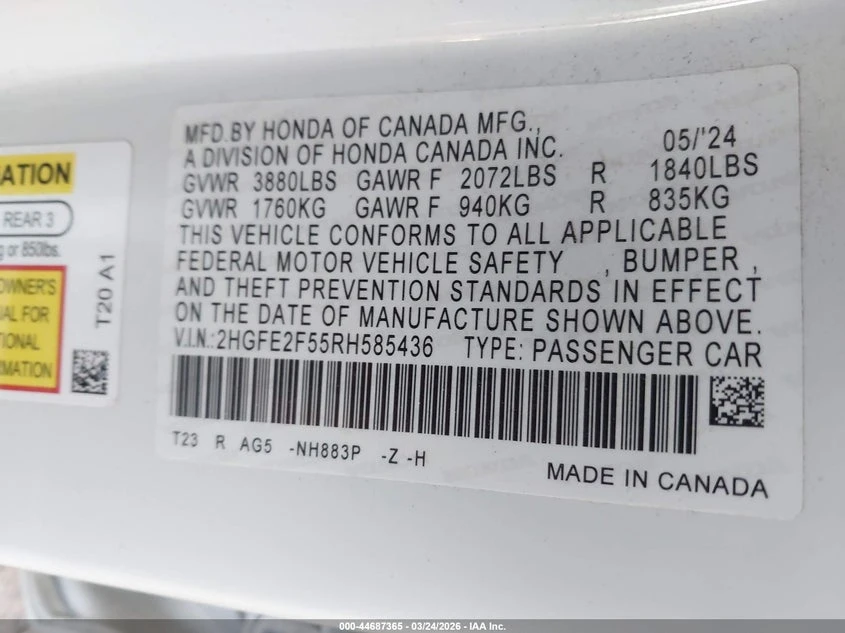 Honda Civic 2.0l Sport, снимка 9 - Автомобили и джипове - 54134452