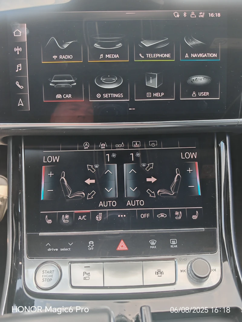 Audi A8 107 хил.км. РЕАЛНИ!! B&O, Matrix, 360, Soft close, снимка 8 - Автомобили и джипове - 51689537