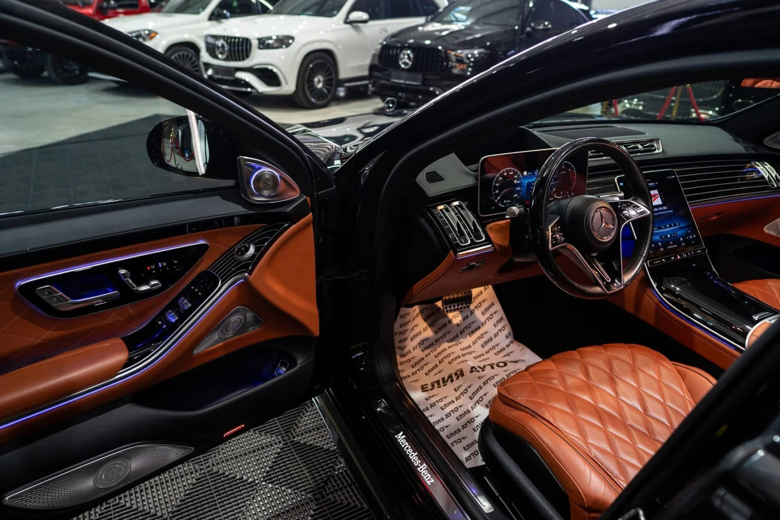 Mercedes-Benz S 400 D LONG AMG LINE LED ПАНО 5D BURM HUD ЛИЗИНГ 100%, снимка 10 - Автомобили и джипове - 54731327