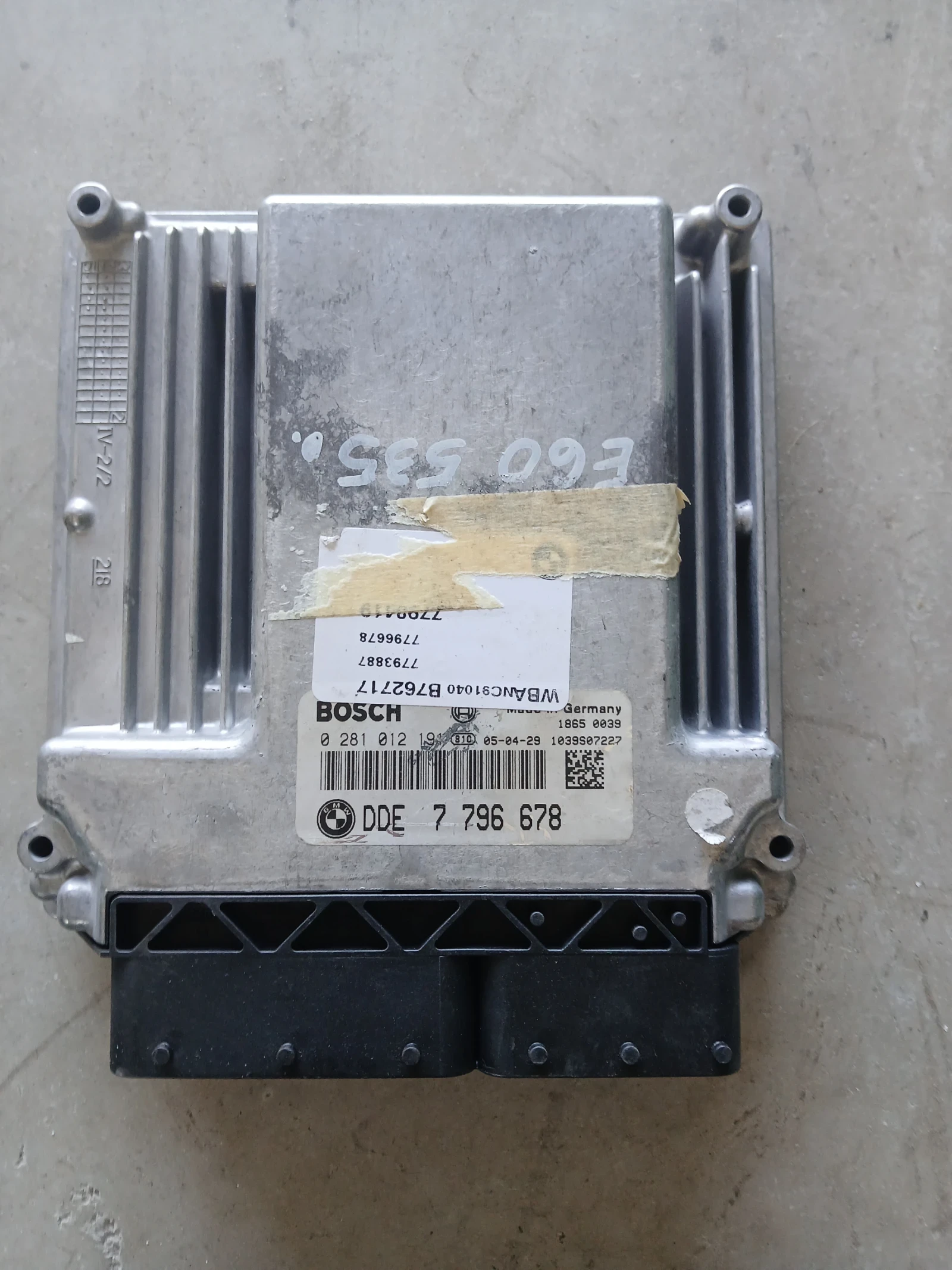 DDE 7 796 678 Каптива BMW E60
