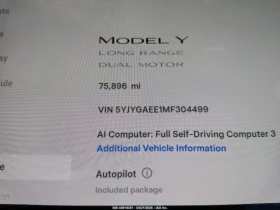 Tesla Model Y LONG RANGE DUAL MOTOR AWD ТЕРМОПОМПА* FSD3* , снимка 7