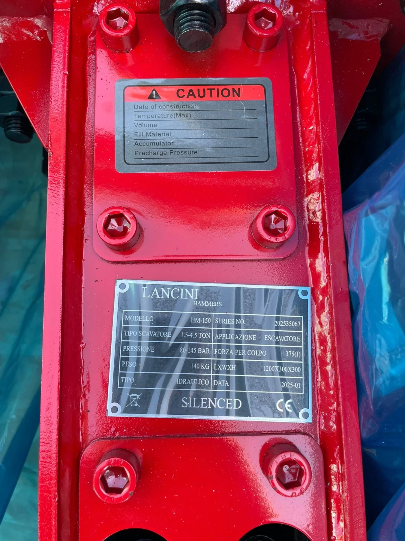 Допълнително оборудване Хидравличен чук НОВ Хидравлчен чук LANCINI за мини багер - изображение 5