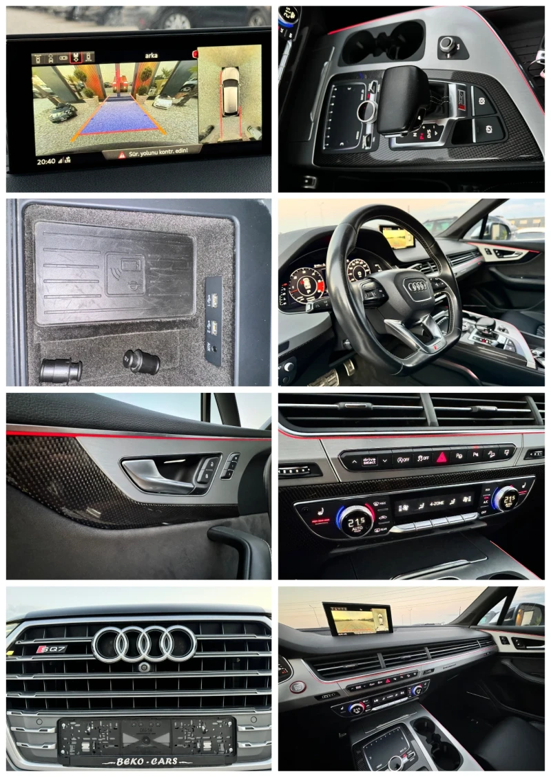 Audi SQ7 4.0TDI V8/EXCLUSIVE/PANO/DISTR/3XTV/MATRIX/FULLMAX, снимка 14 - Автомобили и джипове - 47455592