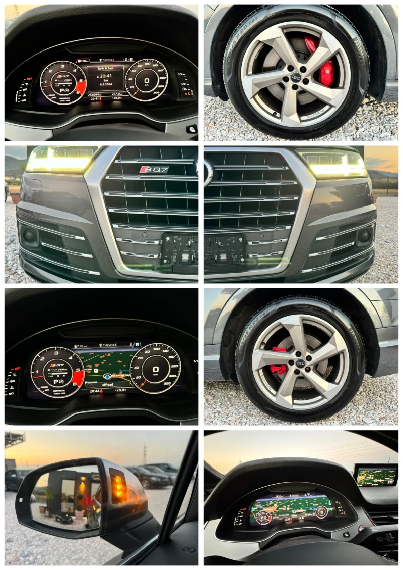 Audi SQ7 4.0TDI V8/EXCLUSIVE/PANO/DISTR/3XTV/MATRIX/FULLMAX, снимка 15 - Автомобили и джипове - 47455592