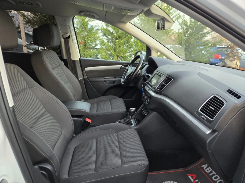VW Sharan 2.0TDI-150кс= 7МЕСТА= АВТОМАТ= ДИСТРОНИК= LED, снимка 15 - Автомобили и джипове - 52631823