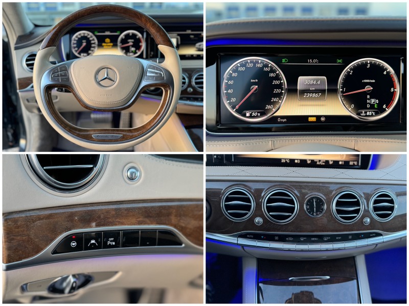 Mercedes-Benz S 350 BLUETEC= AMG= LONG= DISTRONIC= МАСАЖ= КАМЕРА= ВАКУ, снимка 15 - Автомобили и джипове - 44421748