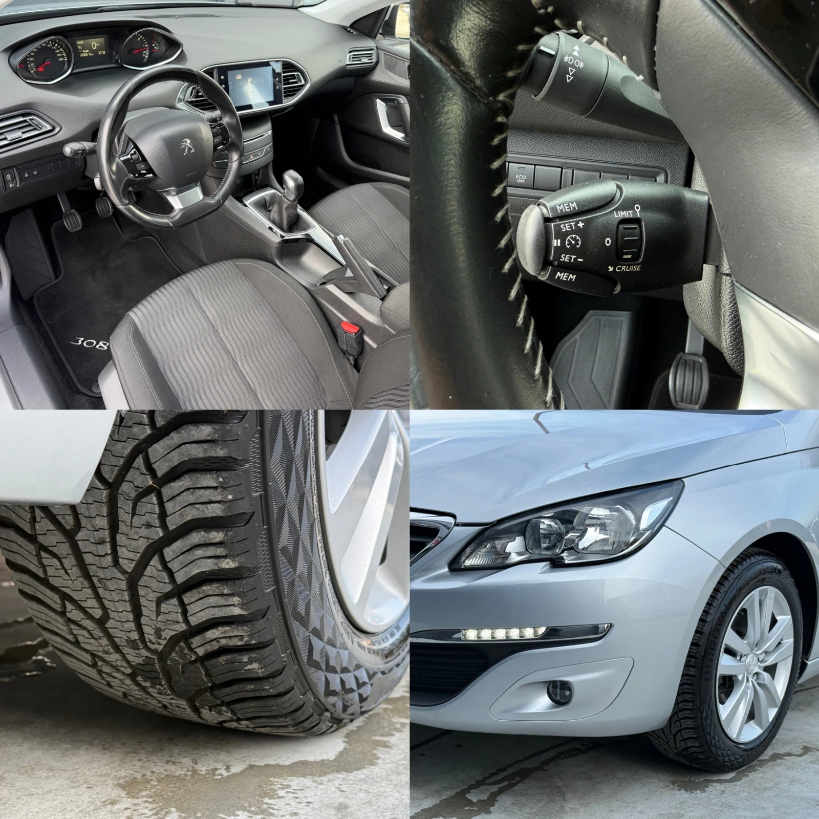 Peugeot 308 1.6BlueHDi, LED, * 206 000км* Навигация! Уникат!, снимка 17 - Автомобили и джипове - 53707036