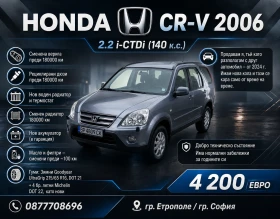 ����� �� �������� �� Honda Cr-v Honda CR-V 2.2 i-CTDi 140 �.�., 2006 �.