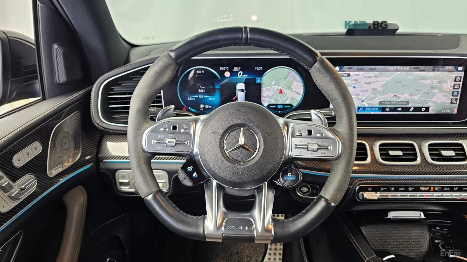 Mercedes-Benz GLE 53 4MATIC КОЖА* ПОДГРЕВ* ОБДУХВ* BURMASTER* PANO* 360* HEAD , снимка 12 - Автомобили и джипове - 54924632