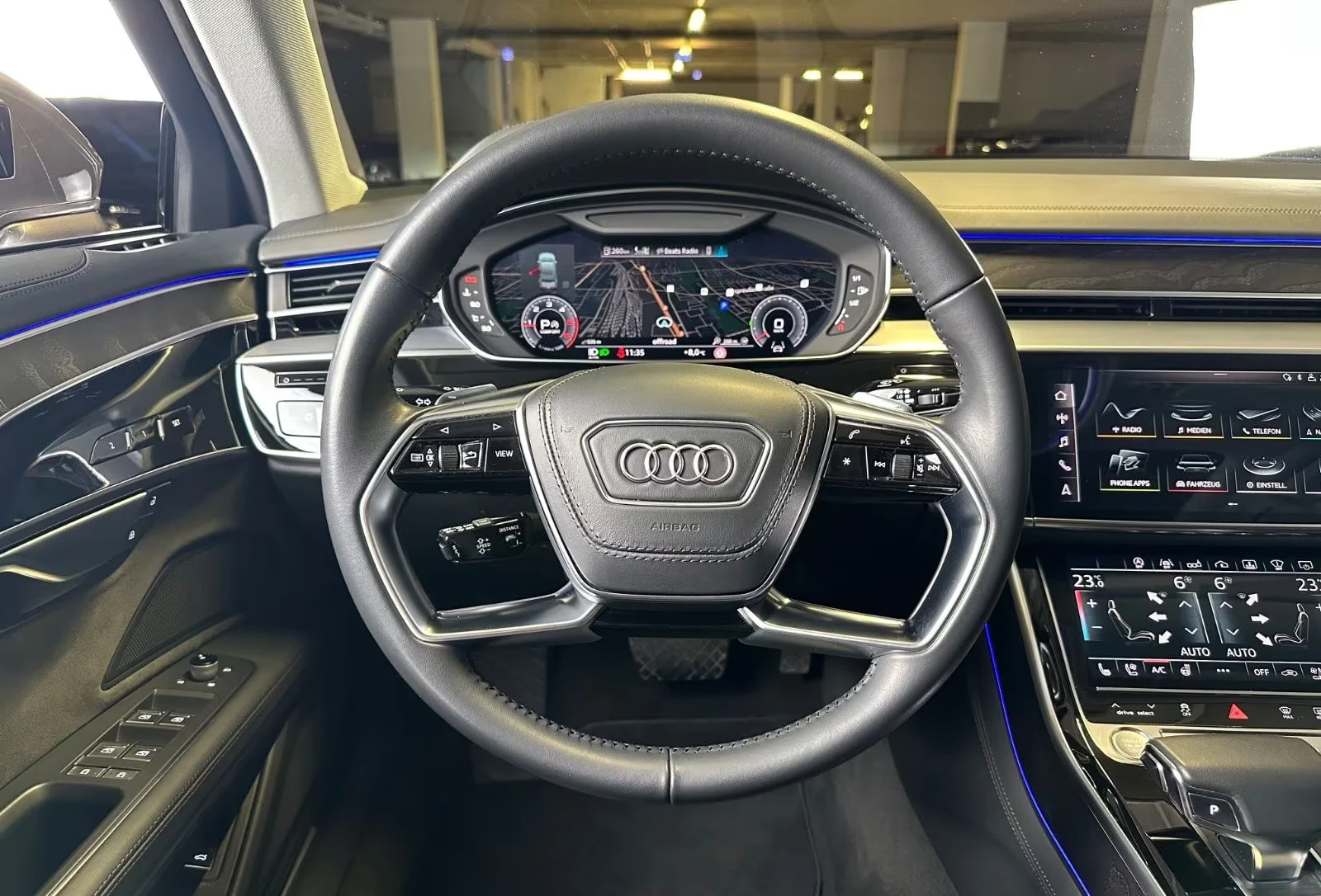 Audi A8 50/286HP/LONG/SLINE/PANO/HUD360/MASS/TV/B&O/144z, снимка 11 - Автомобили и джипове - 53820013