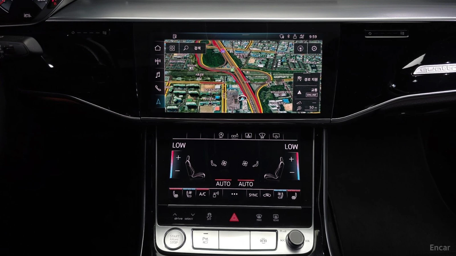 Audi A8 LONG* DIS* 360* TV* DIS* МАСАЖ* ОБДУХ* HUD* SOFT-C, снимка 12 - Автомобили и джипове - 56301930