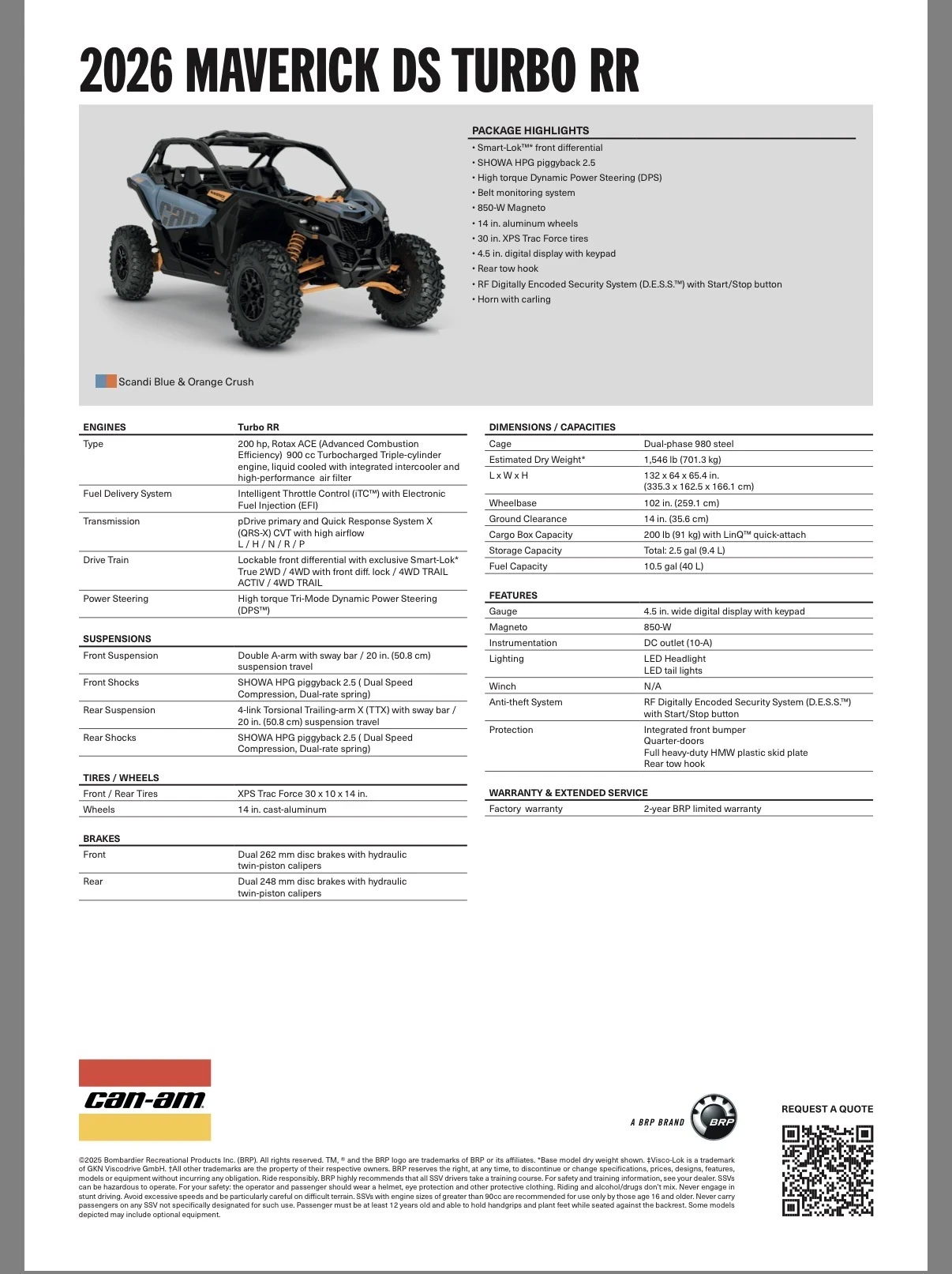 Can-Am Maverick X3 DS TURBO RR - изображение 2